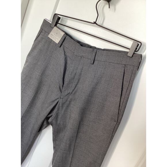 NWT Reaction Kenneth Cole Men's Stretch Slim-Fit Twill Dress Pants Gray 32x34 - Picture 2 of 12